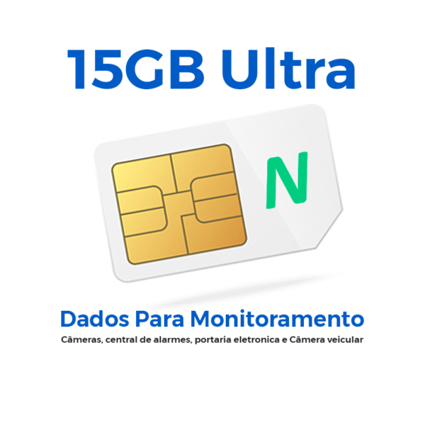 Chip de dados Remotos 15GB Ultra - Central de Alarmes