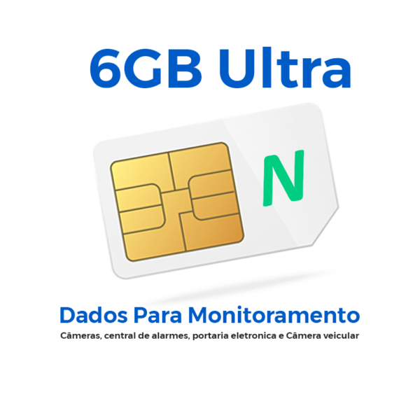 Chip De Dados 6GB Ultra Para Câmeras De Segurança Contrate o Chip de Dados 6GB Ultra para Câmeras de Segurança e monitoramento remoto - Cobertura nacional com 5.5G. A partir de R$20