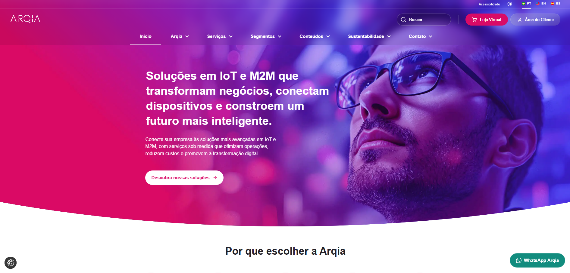A Arqia M2M, é o braço de tecnologia e conectividade do Grupo Datora. Ela nasceu com o propósito de simplificar a comunicação entre máquinas, oferecendo uma infraestrutura que permite a dispositivos 