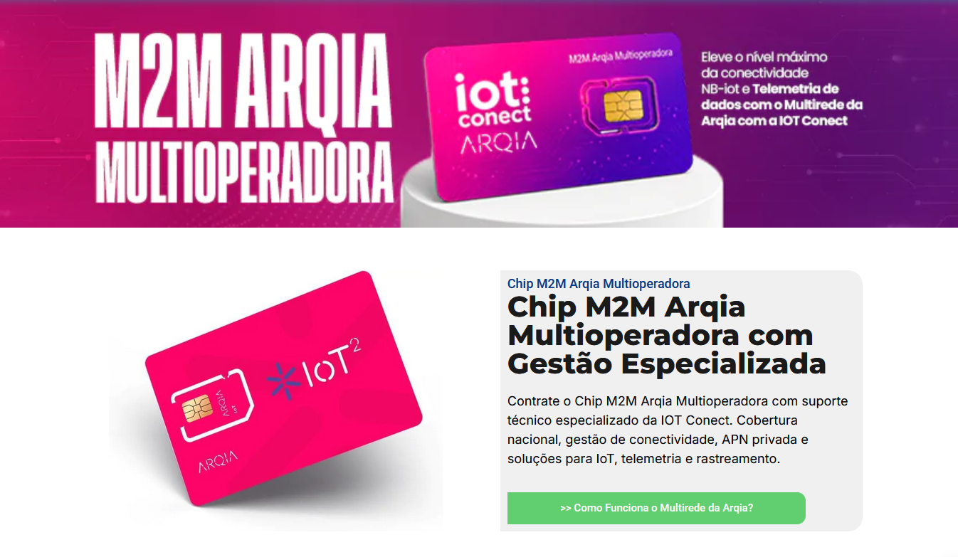 Sou o Eduardo, especialista em conectividade M2M e IoT aqui na IOT Conect, e hoje vou falar sobre uma combinação que está cada vez mais presente no mercado de rastreamento veicular brasileiro: o chip Arqia para rastreador, agora disponível com toda a estrutura de suporte e atendimento da IOT Conect, distribuidora oficial da Arqia no Brasil.